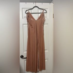 Pink velvet dress from Hush
